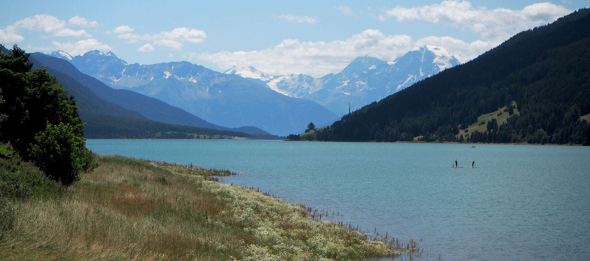 Reschensee in Nauders in Tirol