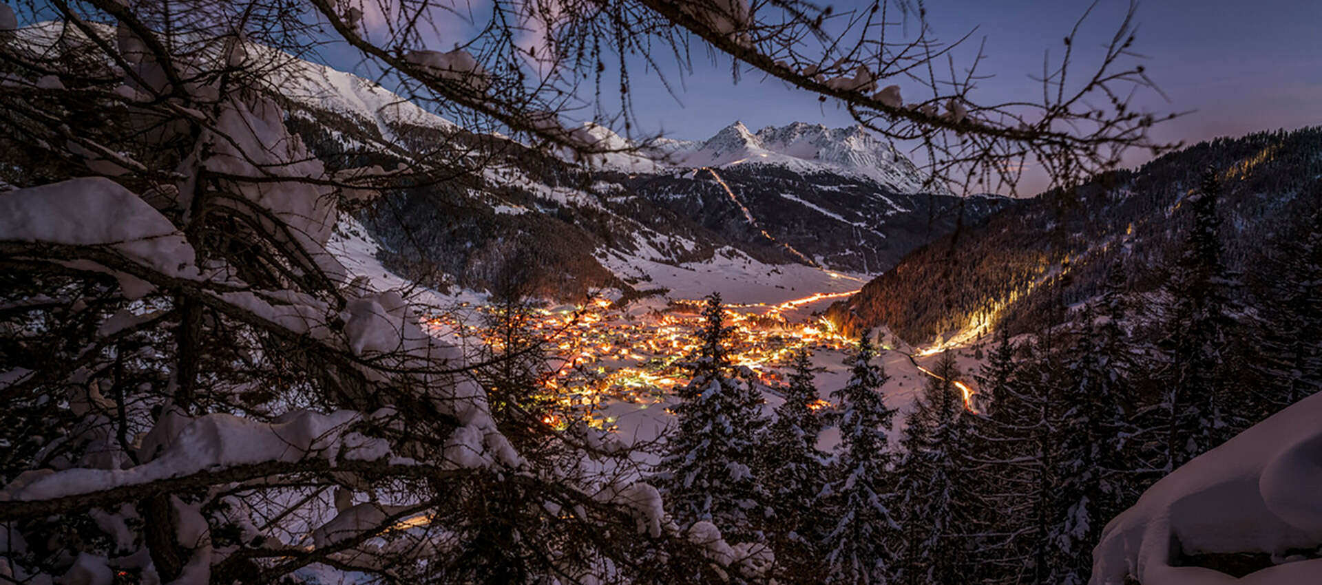 Winter Ortsansicht Nauders