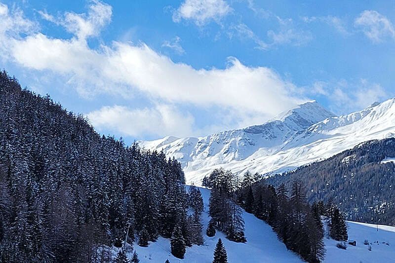 Winter landscape in Nauders